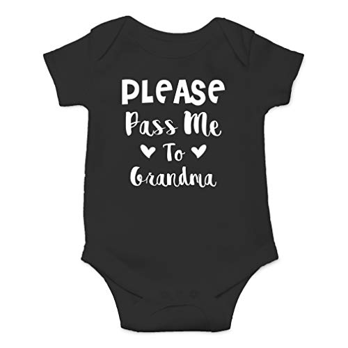 AW Fashions Please Pass Me To Grandma Baby Bodysuit Funny Adorable Newborn Clothes for Boys, Girls, Unisex