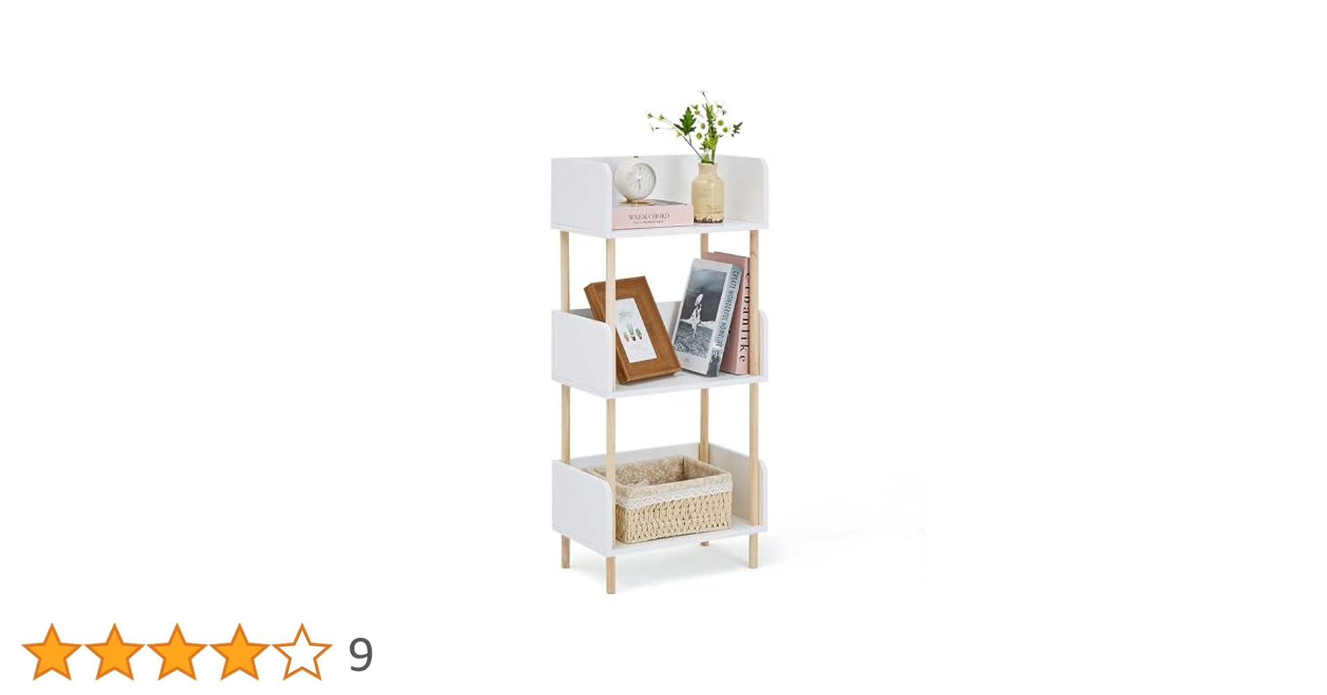 Amazon｜KOOPRO 木製 収納ラック おしゃれ スリム 本棚 幅40