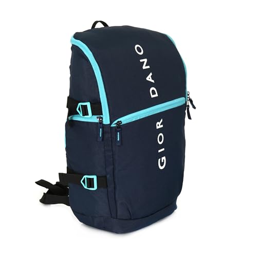 Image of Giordano Unisex 20L Large Durable Polyester 15.6-inch Laptop Backpack | Padded Bag with Multiple Pockets & Trolley Sleeve | Perfect for Travel, Work & College