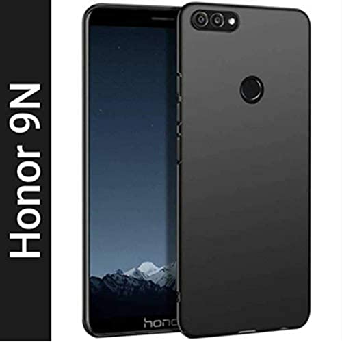 Image of Mobile Back Cover Case for Honor 9N (Silicone Case|CameraProtection|Black SC1510)