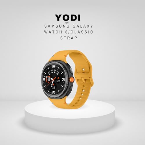 Image of YODI Strap Bands Compatible With Samsung Galaxy Watch 8 40mm 44mm /Watch 8 Classic 46mm Band,silicone strap with stitching Design Wristband for Galaxy Watch 8 /8 Classic Small /Large Size