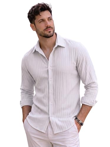 Image of DEELMO Men's Regular Fit Solid Soft Touch Textured Shirt || Casual, Formal and Bussiness Wear || (Available in Plus Size)