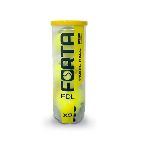 Forta PDL Padel Balls - Standard Weight, Natural Rubber, Speed Padel Ball for Great Game Control, Durable and High Performance, Ideal for Training and Matches