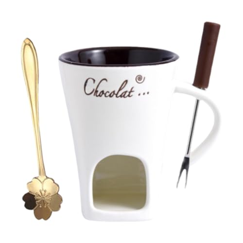 lopituwe Juego de fondue de chocolate, fondue de queso, tazas para eventos, celebraciones y delicias en casa, té de la tarde, helado, olla caliente, taza para
