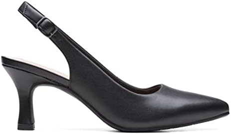 Clarks Women's Kataleyna Step Pump, Black Leather, 8.5 | Image 1