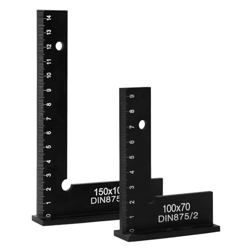 Vaskula 2 Pièces Equerre Menuisier 90° Équerres de Butée avec Échelle de Mesure (cm) Equerre...