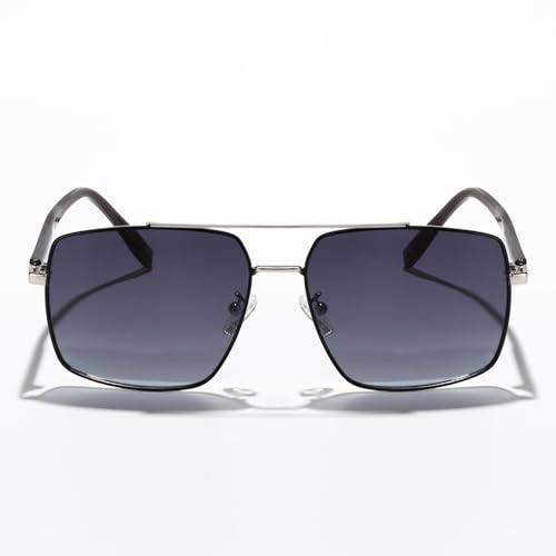 Fashion Rectangle Double Bridge Sunglasses for Men Women Retro Metal Frame for Driving Travel Beach Outdoor Activities2