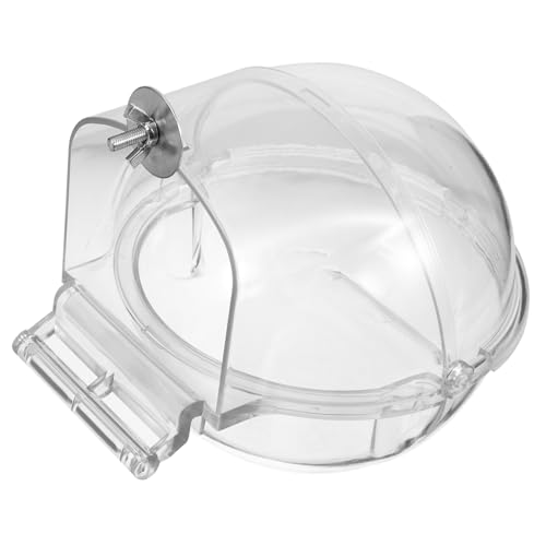 Toyvian Bañera para Pájaros Transparente de Ducha Caja de Baño para Periquitos y Accesorio de Jaula para Baños Regulares y de Aves