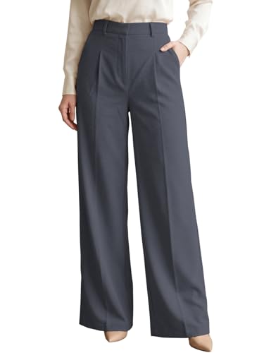 Image of GRECIILOOKS Trousers for Woman | Womens High Rise High Waist Flared Korean Style | Formal Pant for Women Office Wear| Track Pants for Womans Elegant for College & Events (Available in Plus Size)