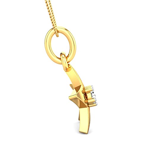 CANDERE by Kalyan Jewellers 18kt (750) BIS Hallmark Yellow Gold and Diamond Kids Pendant for Girls - Image 5
