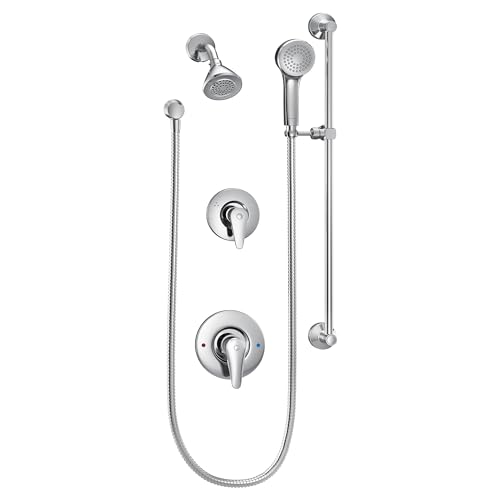 Kit de acabados metálicos Moen T9342EP15 para ducha comercial Posi Temp Transfer, 1,5 GPM (válvula no incluida), cromado miniatura 1