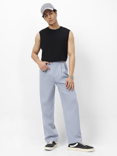 Image of Urbano Fashion Men's Loose Baggy Fit Solid Korean Pants Stretchable