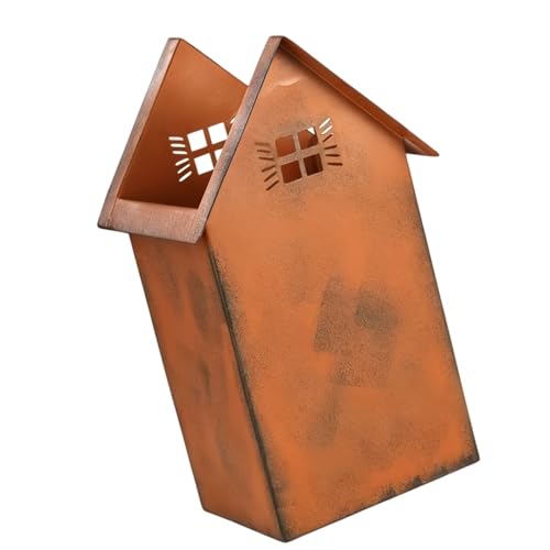 Soporte para exteriores Rusty con forma de casa para renovar patios apagados 2