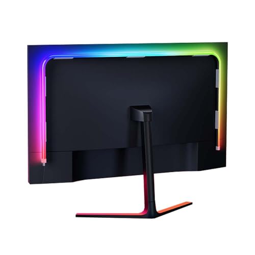 wacuaao Upgrade RGB PC Light for 27-Inch Monitor, Smart Led Light Monitor with Real-Time Sync, Music Reactive Mode, Dual USB Power, Easy Setup