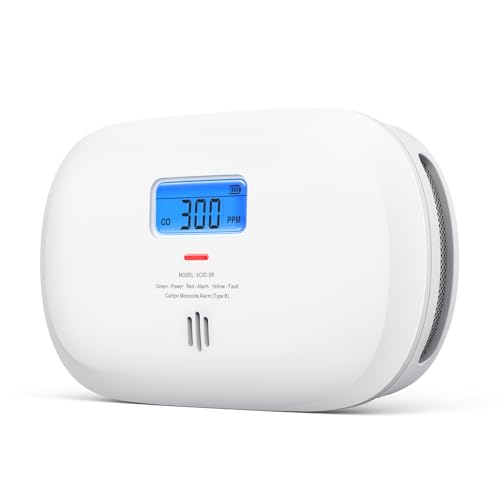 X-Sense Carbon Monoxide Detector Replaceable Battery Powered CO Alarm with Digital Display Portable Carbon Monoxide Alarm for Home with CO Peak Value Memory XC0C-SR 1-Pack