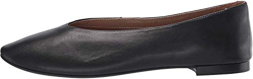 Aerosoles Women's Front Runner Ballet Flat,Black Leather,7.5