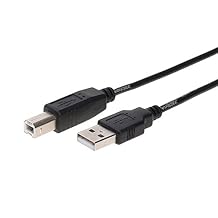 USB 2.0 Cable, Type A Male to B Male - Black 3FT, 6FT, 10FT, 15FT 3FT