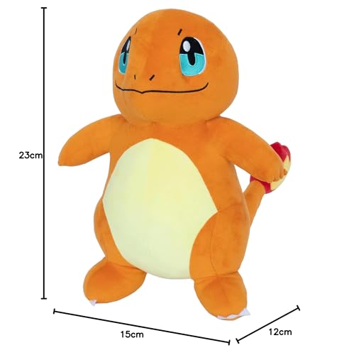 Image of Mirada Pokemon Charmander Soft Plush Toy - 23cm | Official Licensed Cute Stuffed Animal | Super Soft & Comfortable Plush Character for Kids, Boys & Girls | Ideal Gift for Birthday & Festivals