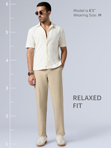 Image of XYXX Men Soft Stretch All Day Quick Dry Straight Fit Casual Pants