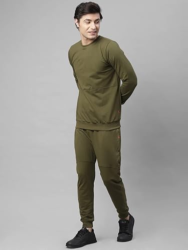 Image of Rigo Round Neck Full Sleeve Terry Track Suit For Men | Regular Fit Plus Sizes Tracksuit for Men's | Co-ord Set For Men