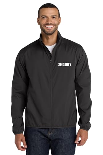 Men's Professional Security Windbreaker Full & 1/2 Zip Soft Shell Jacket Coat