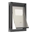 Generic Weatherproof Large Dog Door with Sliding Lock Panels, Magnetic Flap Dog Door for Doors, Doggy Door and Pet Door with Aluminum Frame, Adjustable Passage, for Large Dogs, Matte Black