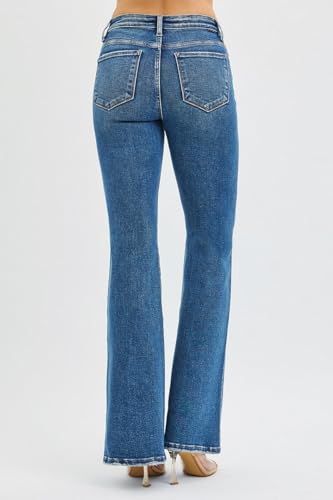 SALT TREE Risen Jeans - Tummy Control High Rise Flare Jeans - PF213482