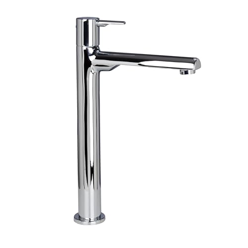 Image of JAQUAR Florentine Prime Series Table Mounted Tall Boy Cold ONLY Basin TAP (Chrome) | TOP Lever, Brass Body Water Tap /Faucet /Cock for Bathroom /Kitchen Wash Basin | FLP-CHR-5021PM