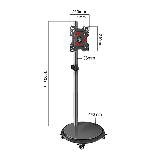 Soporte móvil para TV con ruedas de 24 a 55 pulgadas miniatura 3