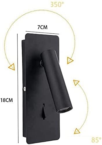 Foco ajustable de lectura con puerto USB para dormitorio moderno 7