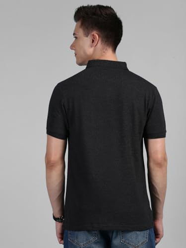 Image of Lux Cozi Men Cotton Regular Fit Polo Neck Half Sleeve Solid Casual T-Shirt with Chest Pocket | Pack of 2 |