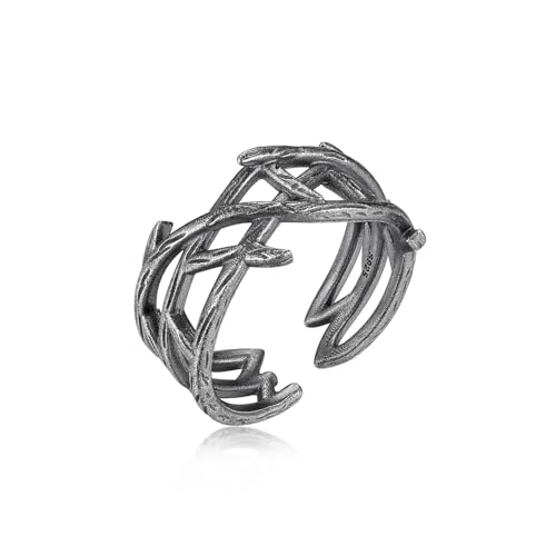 Bagues de pouce ouvert argent 925 style rétro vintage masculin