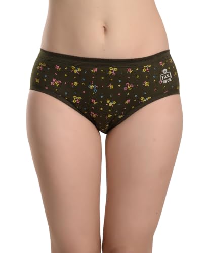Image of Panty Set for Women | Printed Mid Waist Cotton Panties for Women Combo | Hipster Briefs | Soft Breathable Innerwear for Women | Ladies Innerwear | Pack of 5