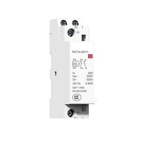 Contacteur AC 20A 2NO 230V rail DIN pour tableau électrique
