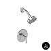 Newport Brass 3-1624TR Miro Collection Single Handle Round Thermostatic Valve Tr, Gloss Black