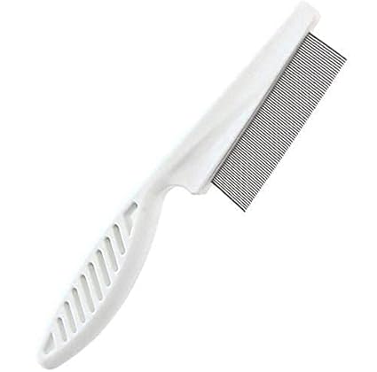 PSK PET MART Amazing Stainless Metal Flea Comb for Pets Grooming Comfortable to Use Dogs, Cats, Rabbit Fur Detangling Tool Flea and Tick Prevention for Animal (Wooden Handle Single Sigle Side)