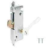 HILLMASTER Replacement Mortise Lock 45° and White Latch Lever for Patio Door Handle Set Mortise Style Non-keyed Sliding Patio Glass Door Handles, Fits 3-15/16” Screw Hole Spacing