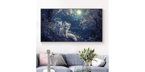 Diamond Painting renard Sakura 70x140cm | Kit d'art complet C-476