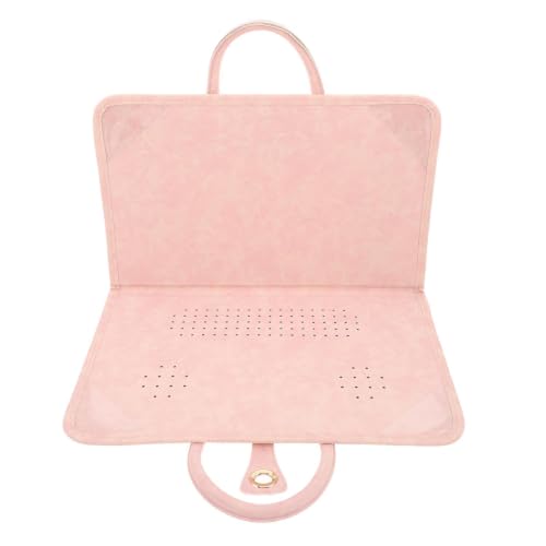 Funda rosa para portátil Operitacx en piel sintética premium y diseño minimalista