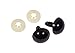 Produktbild Rayher 8911305 Kunststoff Sicherheitsaugen, zum Stecken, 18 mm ø, Btl. 10 Stück, mit Unterlegscheiben, dunkelbraun, Tieraugen, Teddyaugen, Puppenaugen