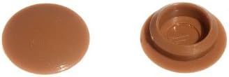 10000 X 10mm Brown Plastic Screw Finishing Caps - Push-On Fit