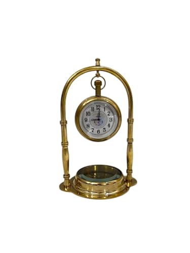Reloj de escritorio de latón para transformar espacios de trabajo sobrios 2