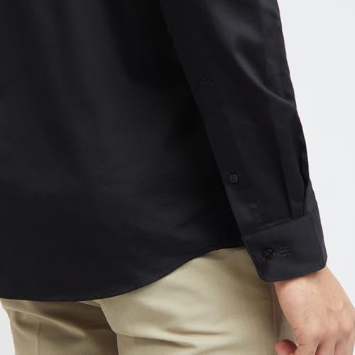 Image of Raymond Men's Slim Fit Solid Pattern Pure Cotton Semi Cut Away Collar Full Sleeve Formal Shirt