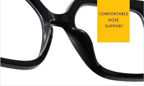 Image of Shiratori Blue Light Blocking Glasses with Rectangle Frame and Chic Preppy Look for Women , Computer Glasses