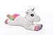 Licorne Arc en Ciel en Peluche 50 cm Blanche et Multicolore