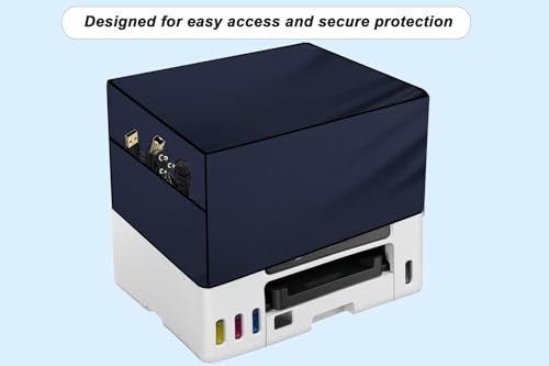 Image of The Furnishing Tree Polyester Waterproof & Dustproof Printer Cover - Compatible with Auto Duplex Laser Brother MFC L2701DW Printers, Blue , Dimensions in DxWxH - ( 40x42x32 CM)
