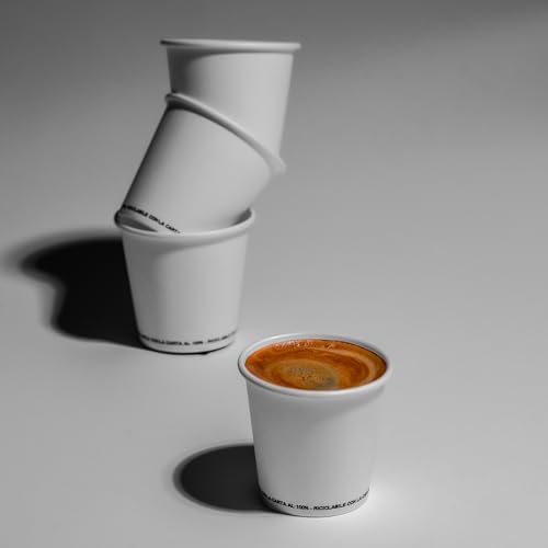 1000 Bicchieri Carta caffè 75ml - Bicchieri Caffe Carta Usa e Getta per Eventi, Feste - Bicchiere Monouso Compostabile Biodegradabile