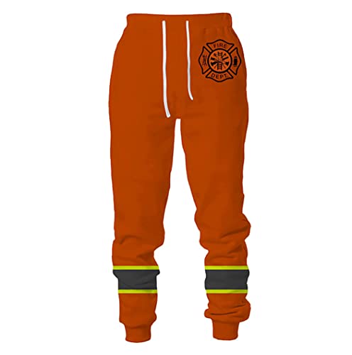 Survêtement Cosplay Pompier homme avec sweat à capuche et pantalon imprimé 3D automne