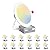 Amico 12 Pack 6 Inch 3CCT Ultra-Thin LED Recessed Ceiling Light with Junction Box, 3000K/4000K/5000K Selectable, 12W Eqv 100W, Dimmable LED Can Lights, 1000LM High Brightness Downlight