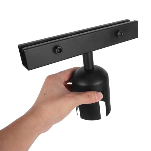 Soporte para letrero en poste SHINEOFI de acero inoxidable negro 4